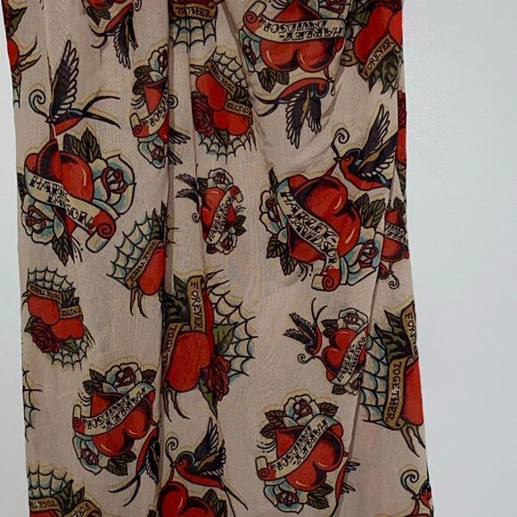 Harley-Davidson Women's Multicolor Sheer Spaghetti Strap Nighty Slip Dress XS - Picture 3 of 10